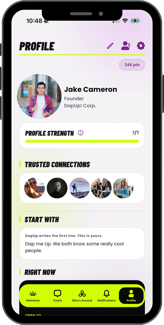 Profile in Light mode